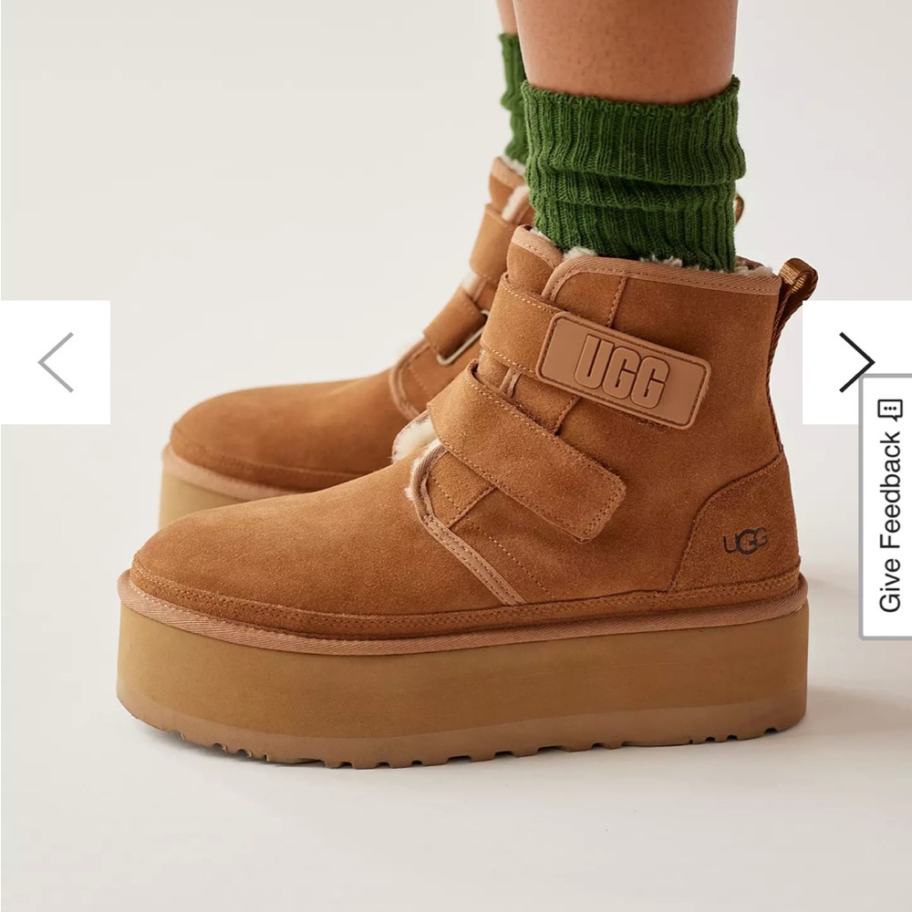 Rare - UGG Neumel Platform Boot Chestnut Women's Size US 7